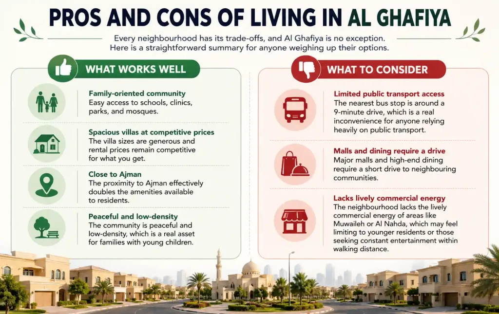 Pros and Cons of Living in Al Ghafiya Sharjah