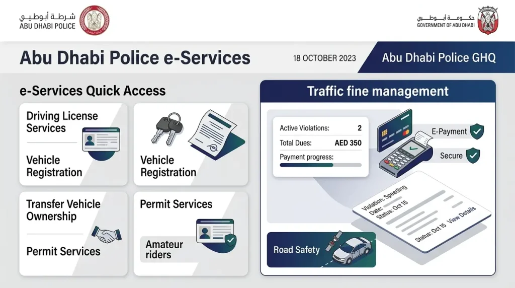 Abu Dhabi Traffic Fine Check Police website