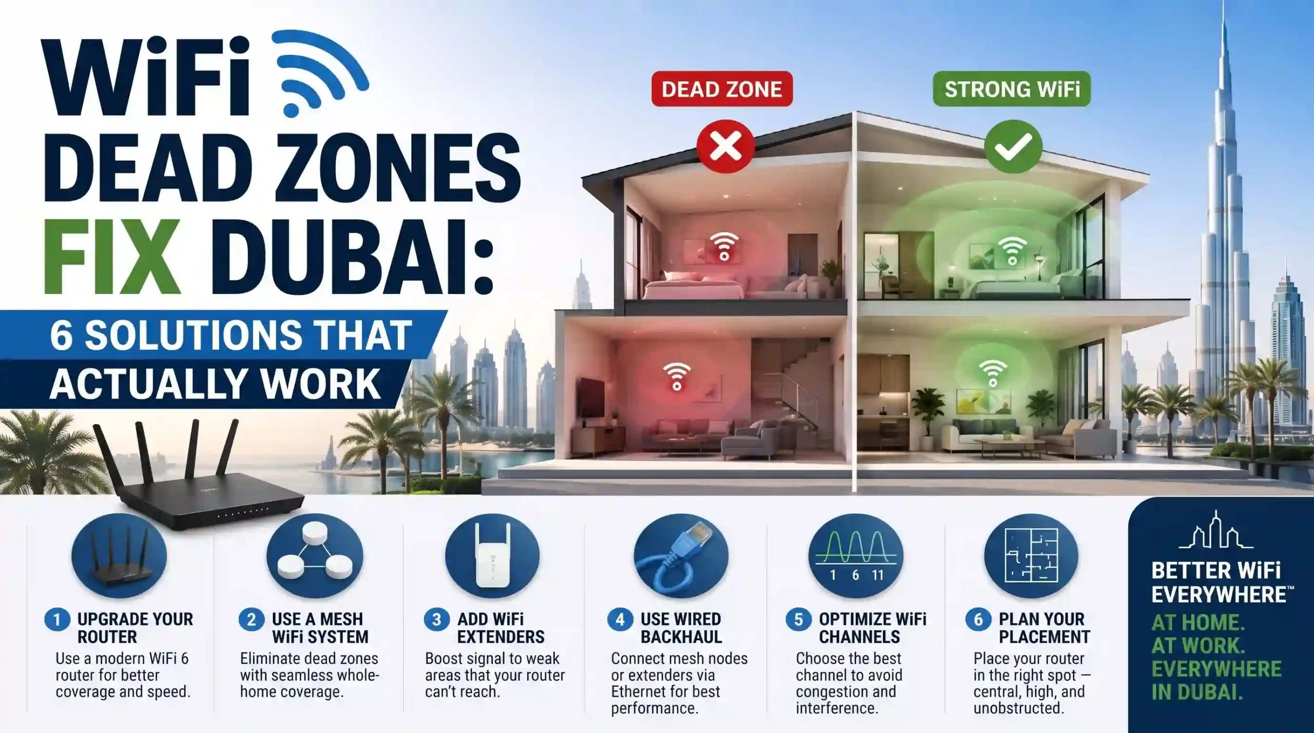 WiFi Dead Zones Fix Dubai: 6 Solutions That Actually Work